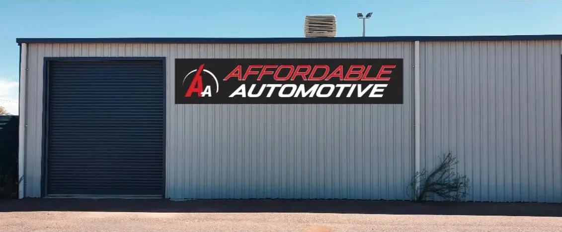 Affordable Automotive workshop with its black sign on Ritma Rd, Port Augusta